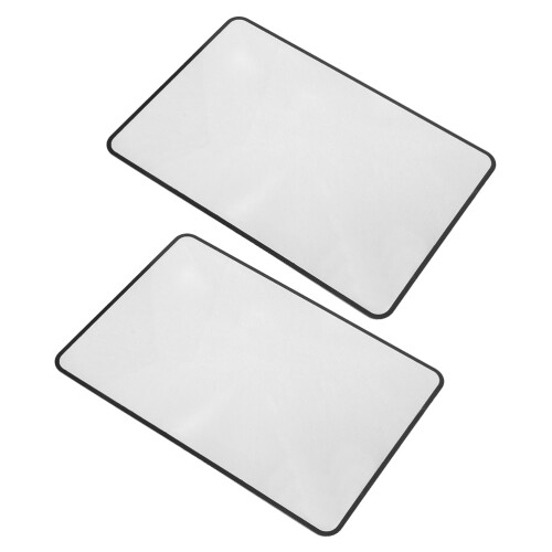 2Pcs Ultra-Thin Full Page Magnifying Bookmark Sheet For Reading