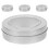 8Pcs Silver Tinplate Round Storage Boxes with Lid Clear Display Window 1