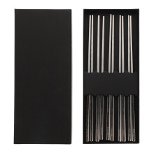 3 Pieces Stainless Steel Chopstick Set Travel Lightweight Chopsticks