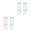 8 Pcs Christmas Window Clings Snowflake Decal Stickers 3