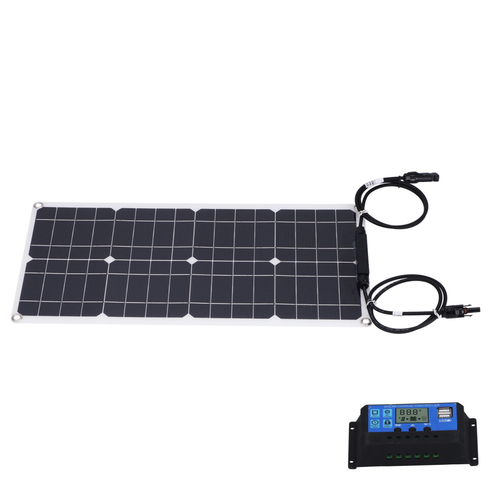 25W Monocrystalline Solar Panel With 30A Charge Controller 685922892546