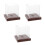 3Pcs Clear Baseball Storage Case with Stylish Wooden Base for Display 9