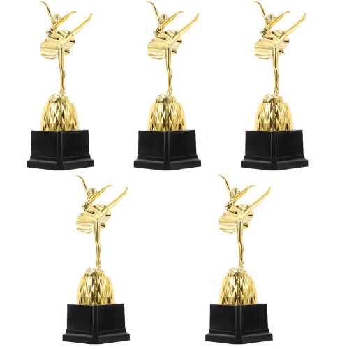 5Pièces Trophées Ballet Danseuse Dorés Cadeaux 2