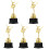 5Pièces Trophées Ballet Danseuse Dorés Cadeaux 2