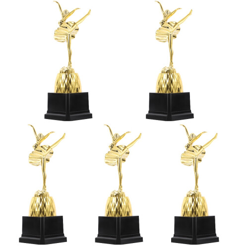 5Pièces Trophées Ballet Danseuse Dorés Cadeaux 1