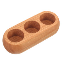 5Pcs Wooden Essential Oil Bottle Display Rack 3-Grid Multi-Slot Base