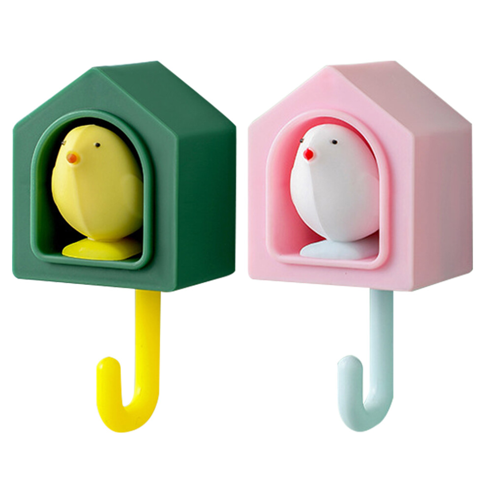 10 Pcs Sticky Coat Hooks Cute Bird Self Adhesive Wall Hanging Hooks-image-OPC-PKY7BBM-NEW