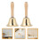 4 Pcs Solid Bell With Wooden Handle 11