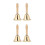 4 Pcs Solid Bell With Wooden Handle 9