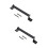 Set Of 2 Door Handle Sliding Hinges Pull Handles Knob Black 7