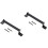 Set Of 2 Door Handle Sliding Hinges Pull Handles Knob Black 4