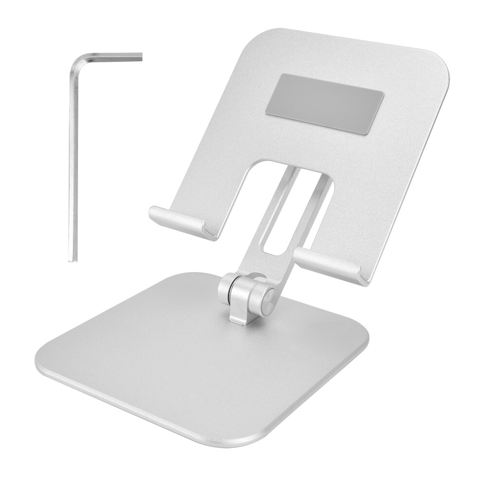 Adjustable Tablet Stand Aluminium Alloy Foldable Silver 685922894038