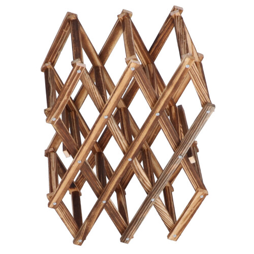Foldable Wooden Wine Cabinet for 10 Bottles Elegant 1