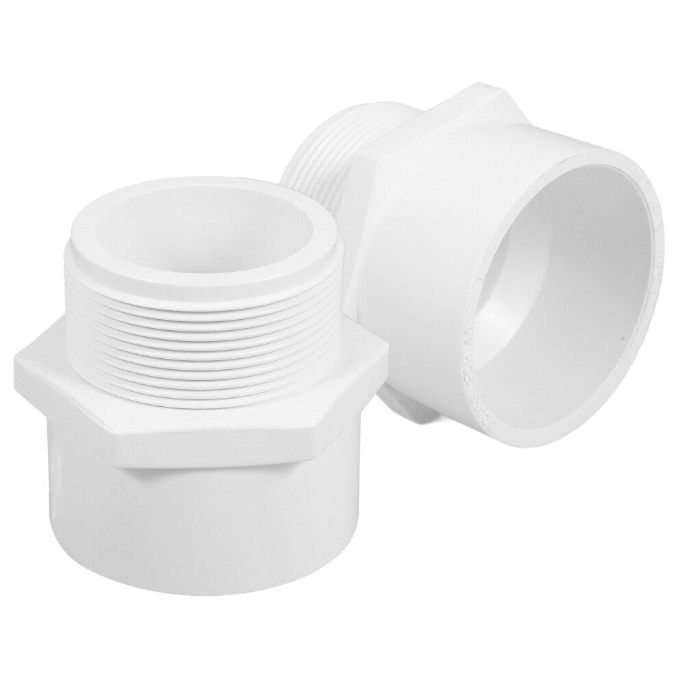 8 Pcs White Pvc Npt Male Thread Adapter Coupling For Plumbing 60.3Mm 034170887987