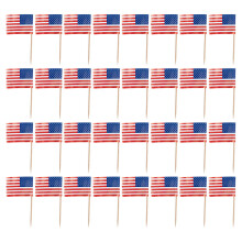 50Pcs American Flag Food Picks Cake Topper