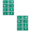 8 Pcs Hanging Emergency Fire Exit Indicator Sign For Public Use 8