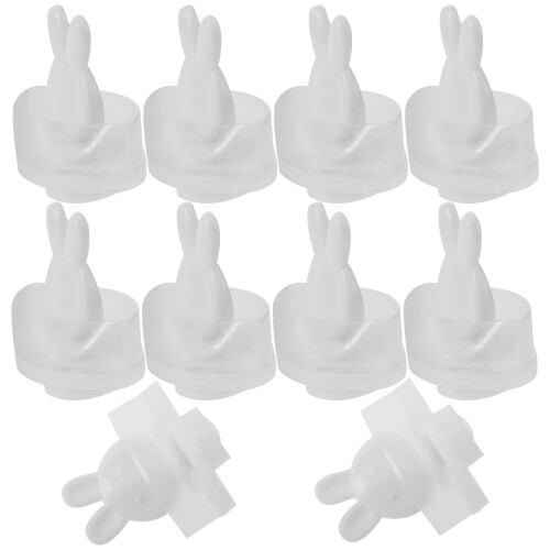 40Pcs Portable White Plastic Hot Water Bag Stoppers Replacement Plugs 2