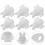 40Pcs Portable White Plastic Hot Water Bag Stoppers Replacement Plugs 11
