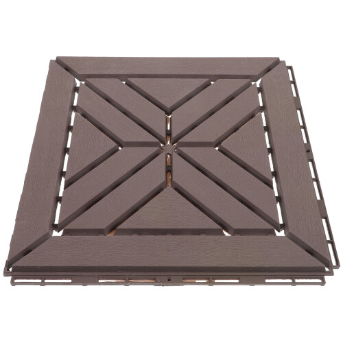 4Pcs Interlocking Plastic Deck Tiles For Outdoor Garden Patio Flooring