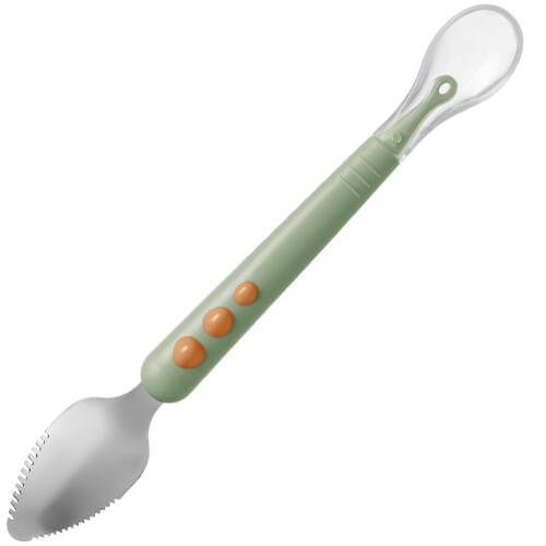 4Pièces Cuillères Alimentaires Bébé Silicone Double Tête