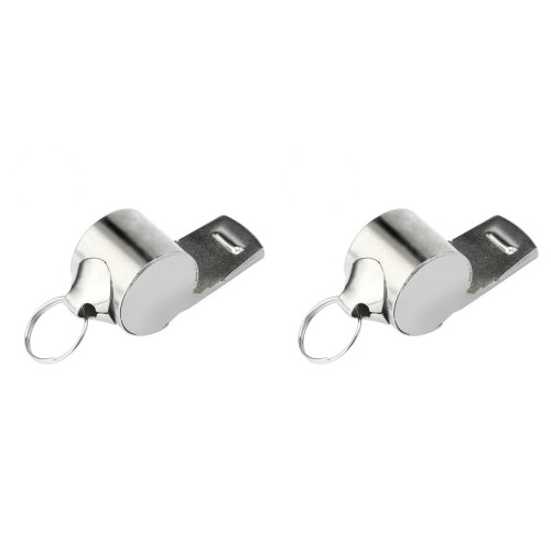 24 Pcs Metal Whistles For Pet Training Silver 1