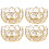 4 Pcs Crystal Iron Candle Stands For Wedding Handicraft 4
