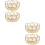 4 Pcs Crystal Iron Candle Stands For Wedding Handicraft 8