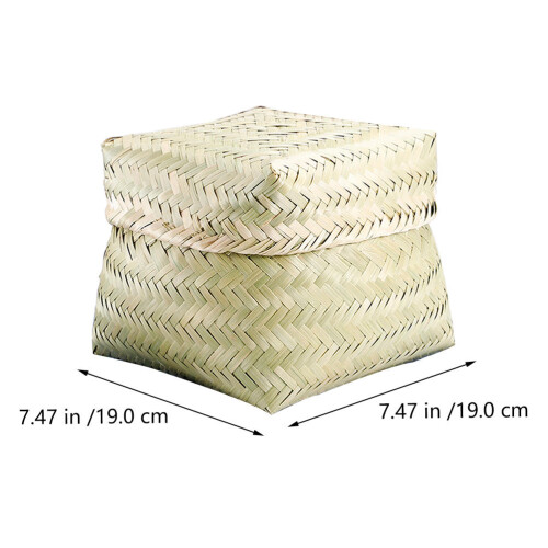 1Pc Bamboo Weaving Food Basket For Kitchen Storage And Bread 1