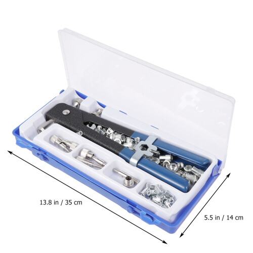 106Pcs Hand Riveter Kit With Manual Threaded Nut Rivet Tool 1