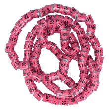 (Rose Red) 100Pcs 8mm Aluminum Alloy Bird Leg Rings Rose Red