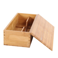 2Pcs Wooden Chopsticks Spoons Storage Box Double Row Thicken Holder
