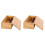 2Pcs Wooden Chopsticks Spoons Storage Box Double Row Thicken Holder 2