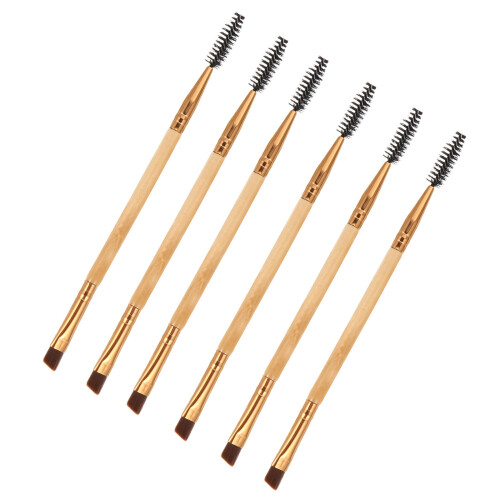 12 Pcs Angled Eyebrow Brushes With Spoolie For Makeup Application 1