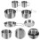 One Set Stainless Steel Foldable Camping Cookware For Outdoor Cooking 10