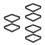 6 Pcs Solid Wood Billiards Rhombus Rack For 9-Ball Pool Games 10