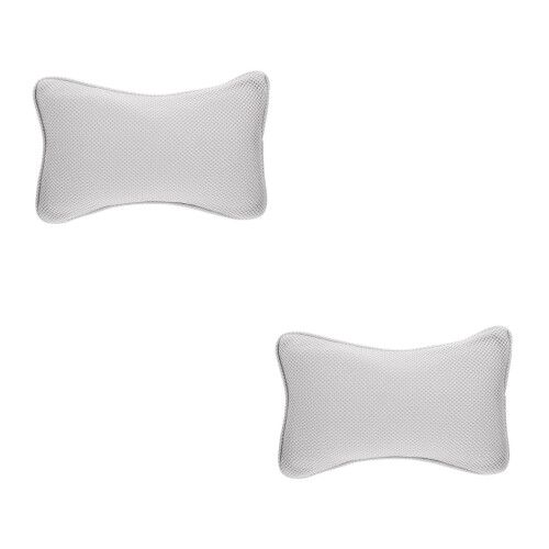 2 Pcs Non-Slip Bathtub Pillow With Suction Cups For Neck Shoulder Support 1