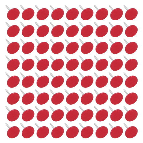 800Pcs Red Flat Round Pushpins Iron Thumb Tacks for Home Office Wall 1