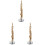 3Pcs Copper Mini Saxophone Model Musical Instrument Decoration 4