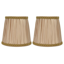 2PCS Fabric Lampshade E14 Gold Table Chandelier Light