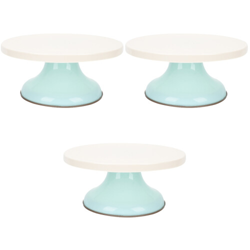 3Pcs Manual Cake Turntable Smooth Rotating Revolving Platform 2