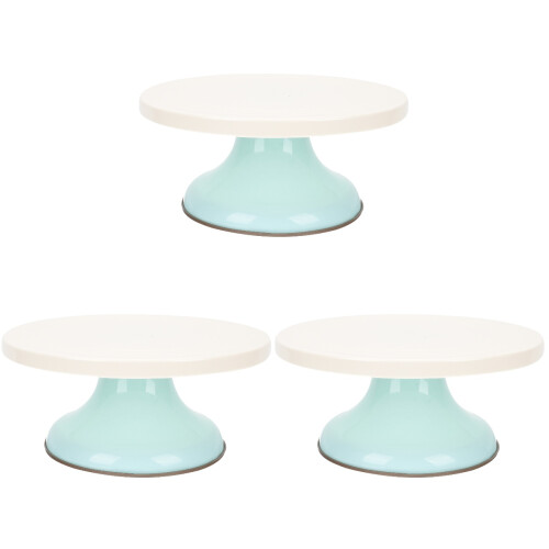 3Pcs Manual Cake Turntable Smooth Rotating Revolving Platform 1