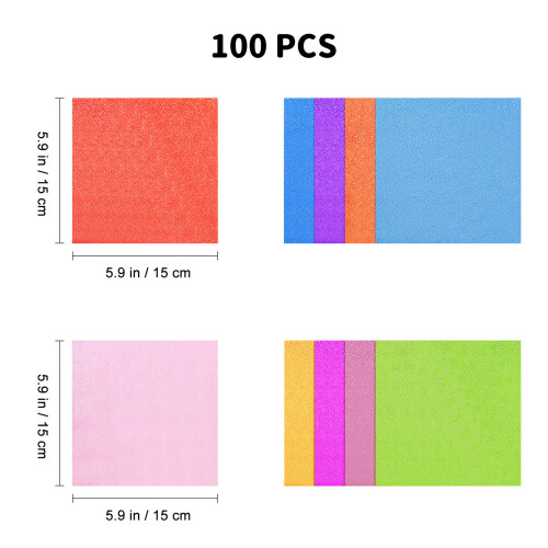 500 Sheets Origami Iridescent Glitter Craft Paper 1