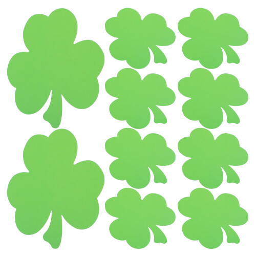 160 Pcs Paper Shamrock Cutouts For St Patrick's Day Decorations