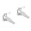 2Pcs Single Kick Drum Pedal Silver Drum Set Replacement Accessory 10