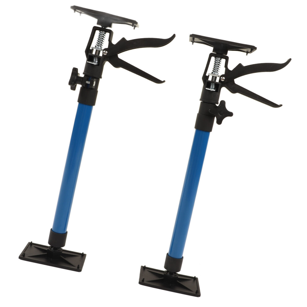 50-115Cm Telescopic Steel Support Rods For Cabinet With Plates - 2 Pack 5081352151942