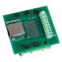 RJ45 Breakout Board Elbow Network Port Converter, ABS Material, DIN Rail Mount