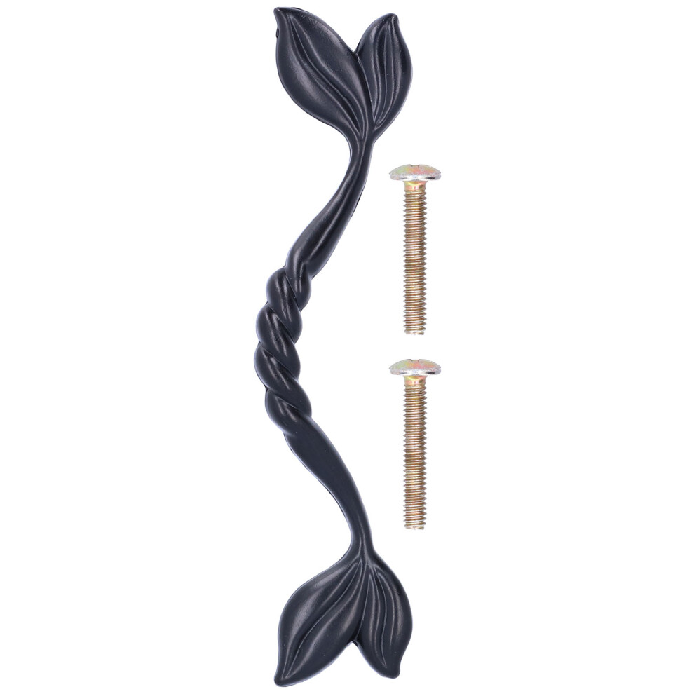Black Zinc Alloy Cabinet Pull Handle For Wardrobe Furniture Door 685922907608