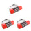 3Pcs 5 Digit Keyless Password Lock For Luggage Door Cabinet Red 2