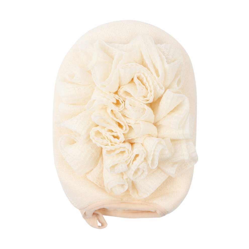 Inoomp Beige 3 Pcs Bath Sponge Exfoliating Shower Sponge