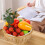 2Pcs Wicker Bread Basket Portable Fruit Snack Basket 9